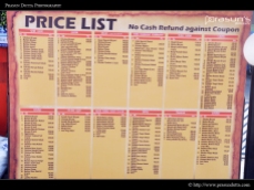 Biriyani Kebab Festival - Price List